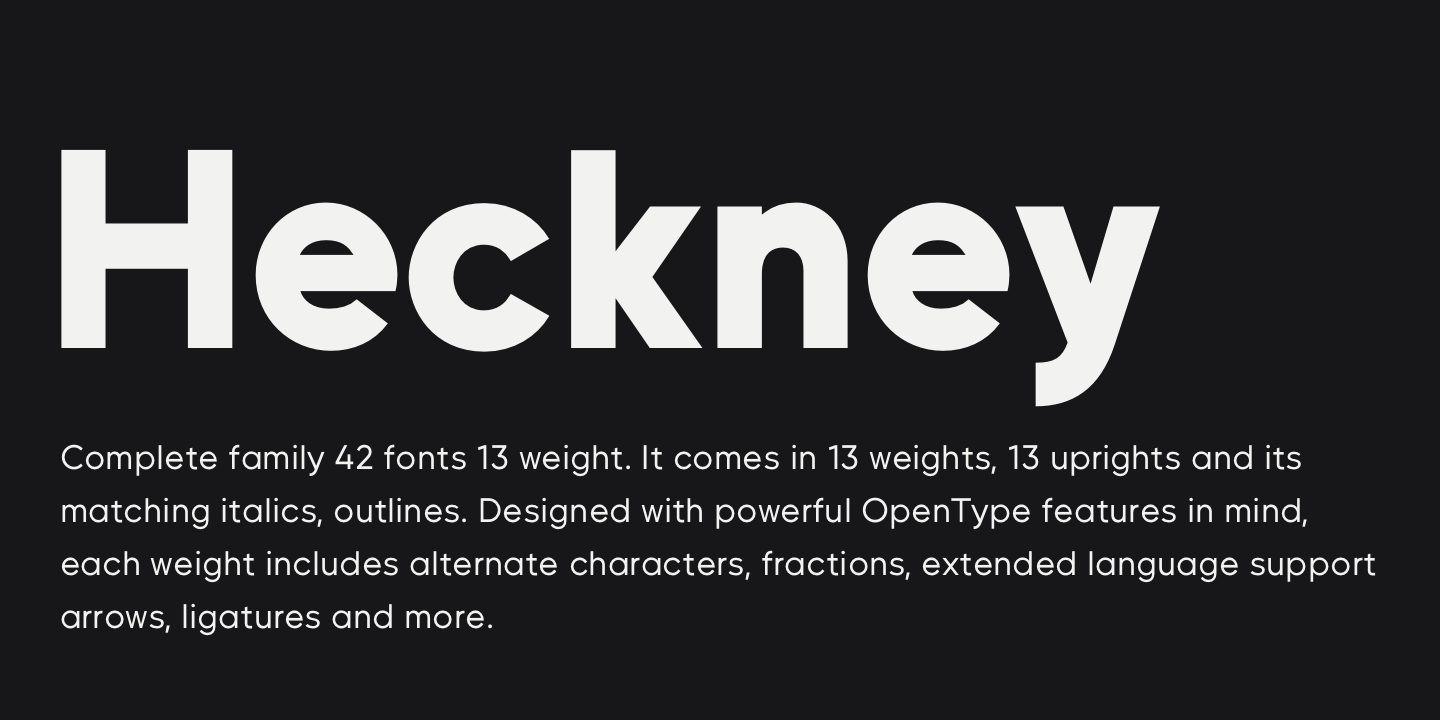 Heckney 80 Extra Bold Font preview